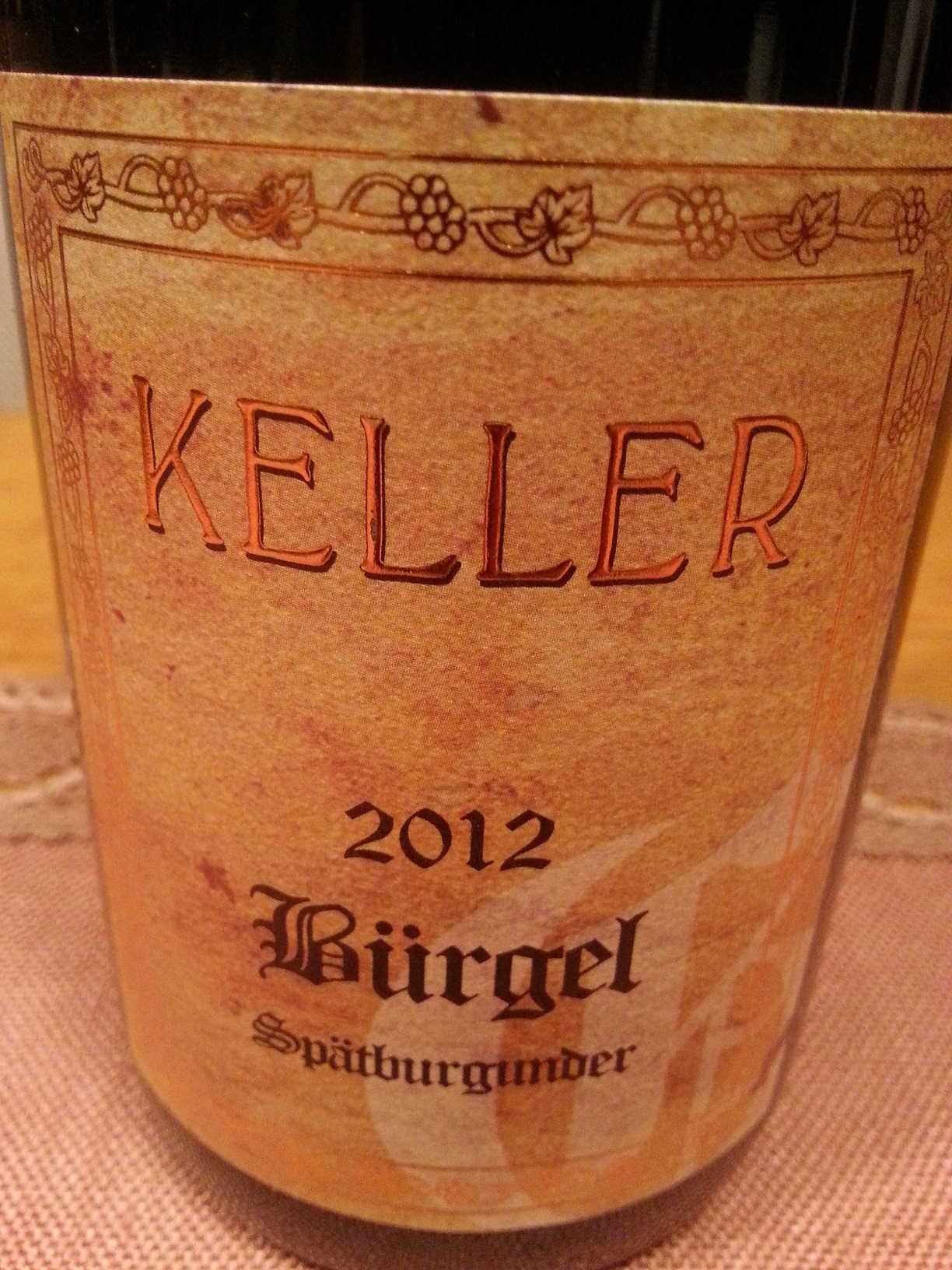 2012 Spätburgunder Bürgel GG | Keller