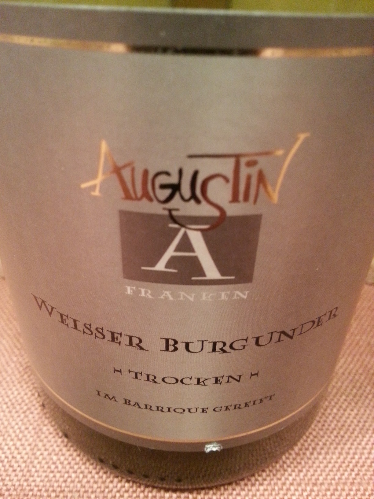 2011 Weißer Burgunder | Augustin