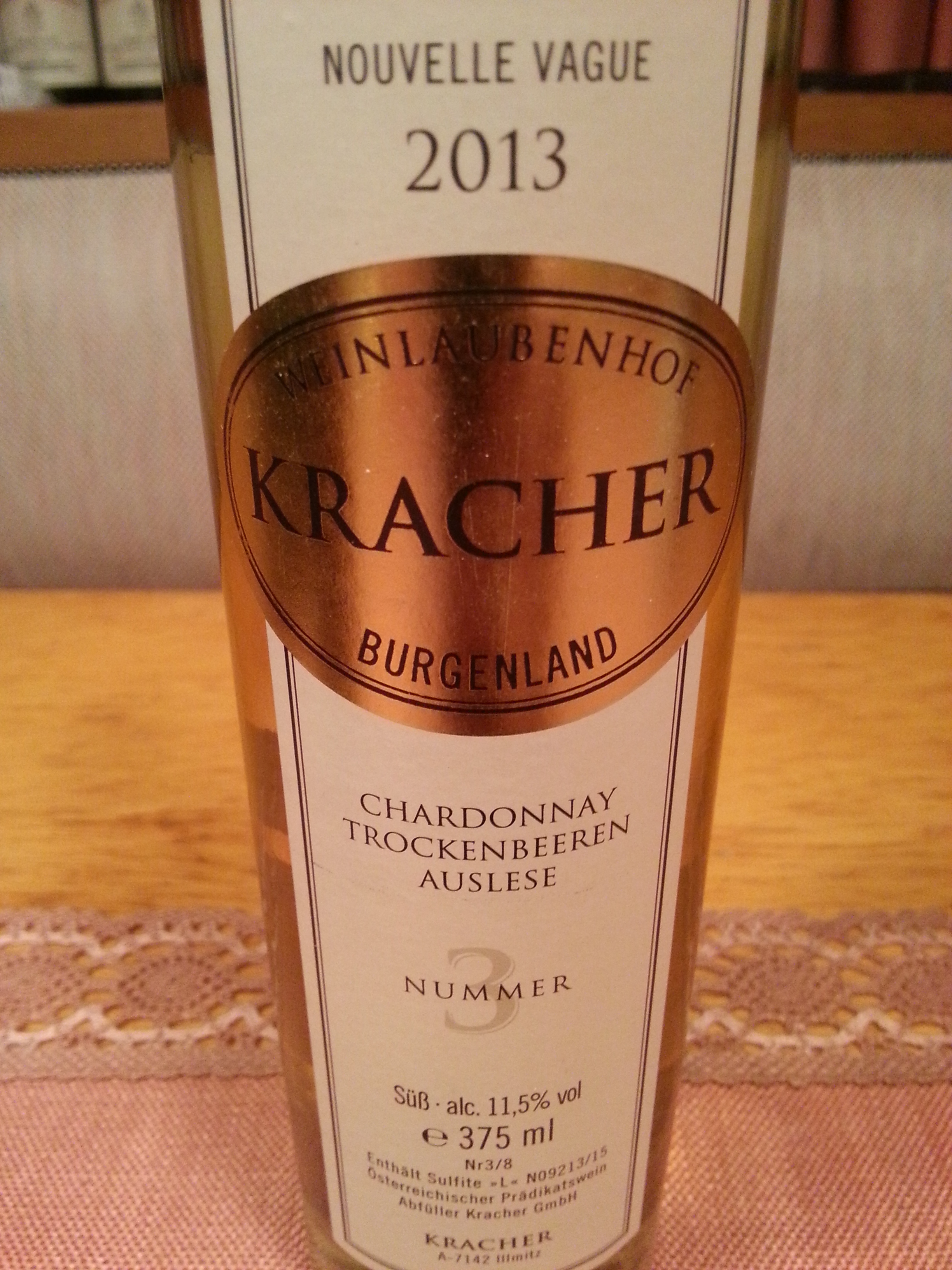 2013 TBA No. 3 Chardonnay Nouvelle Vague | Kracher
