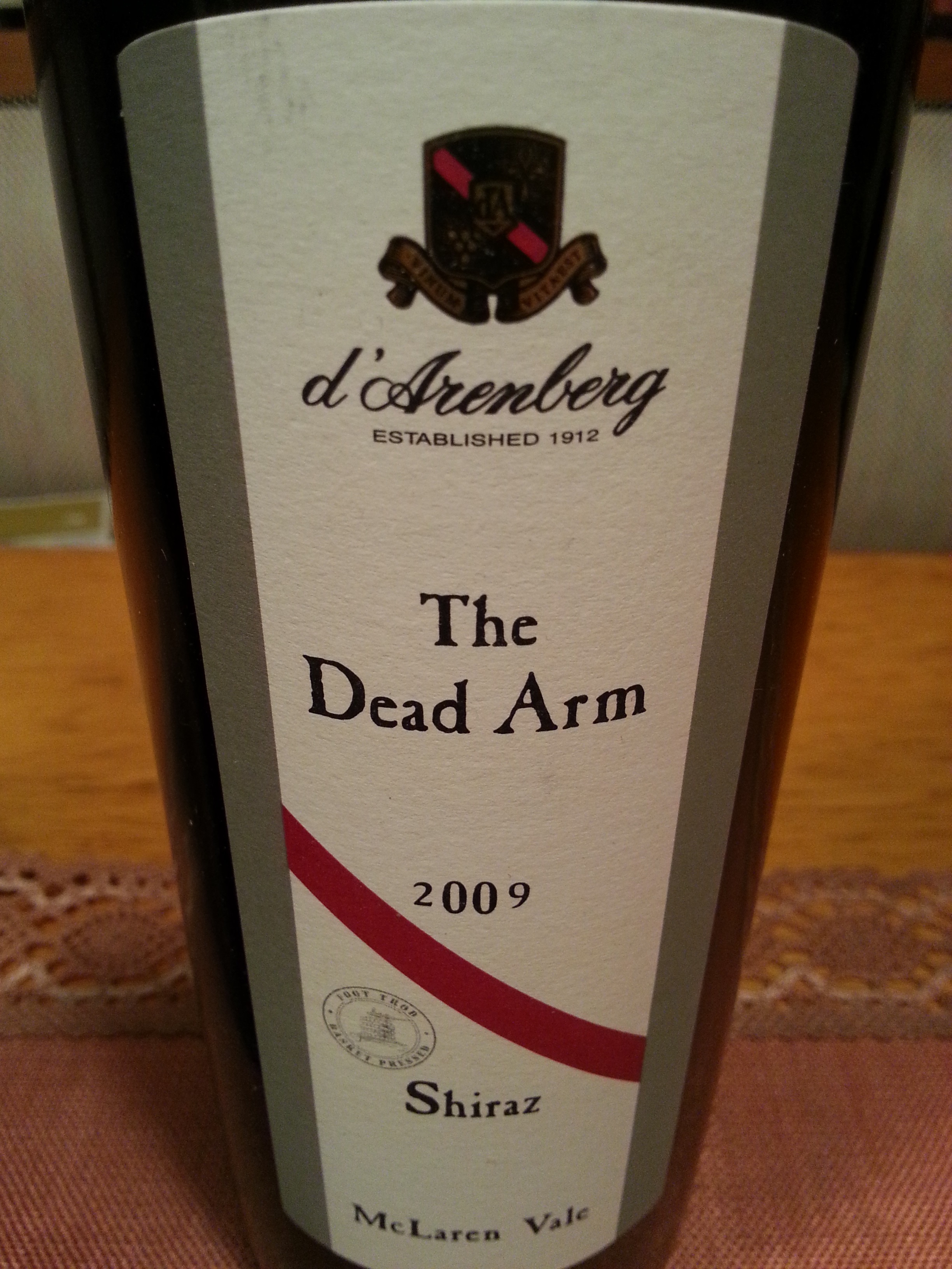 2009 ShirazThe Dead Arm | d’Arenberg