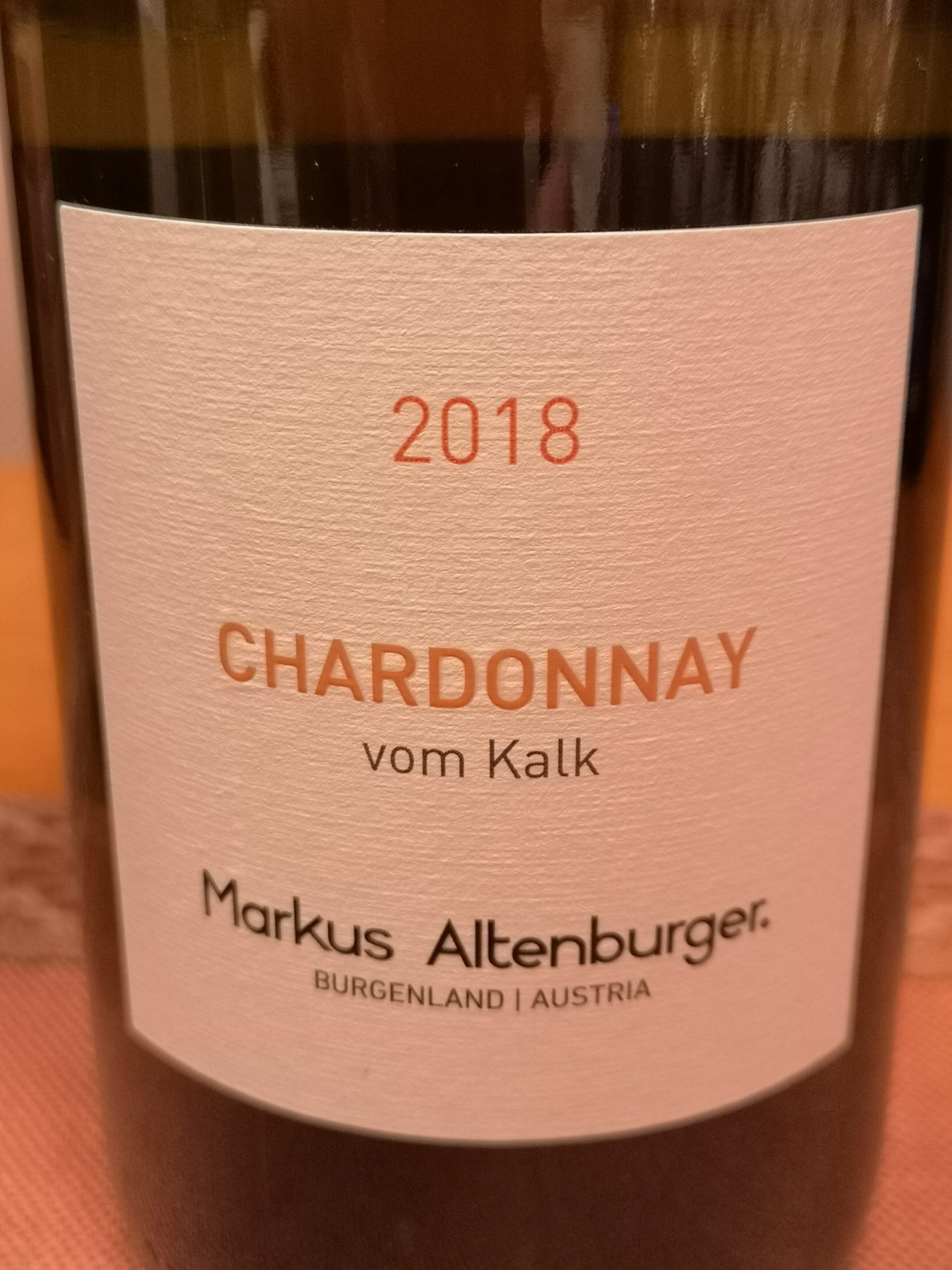 2018 Chardonnay vom Kalk | Markus Altenburger