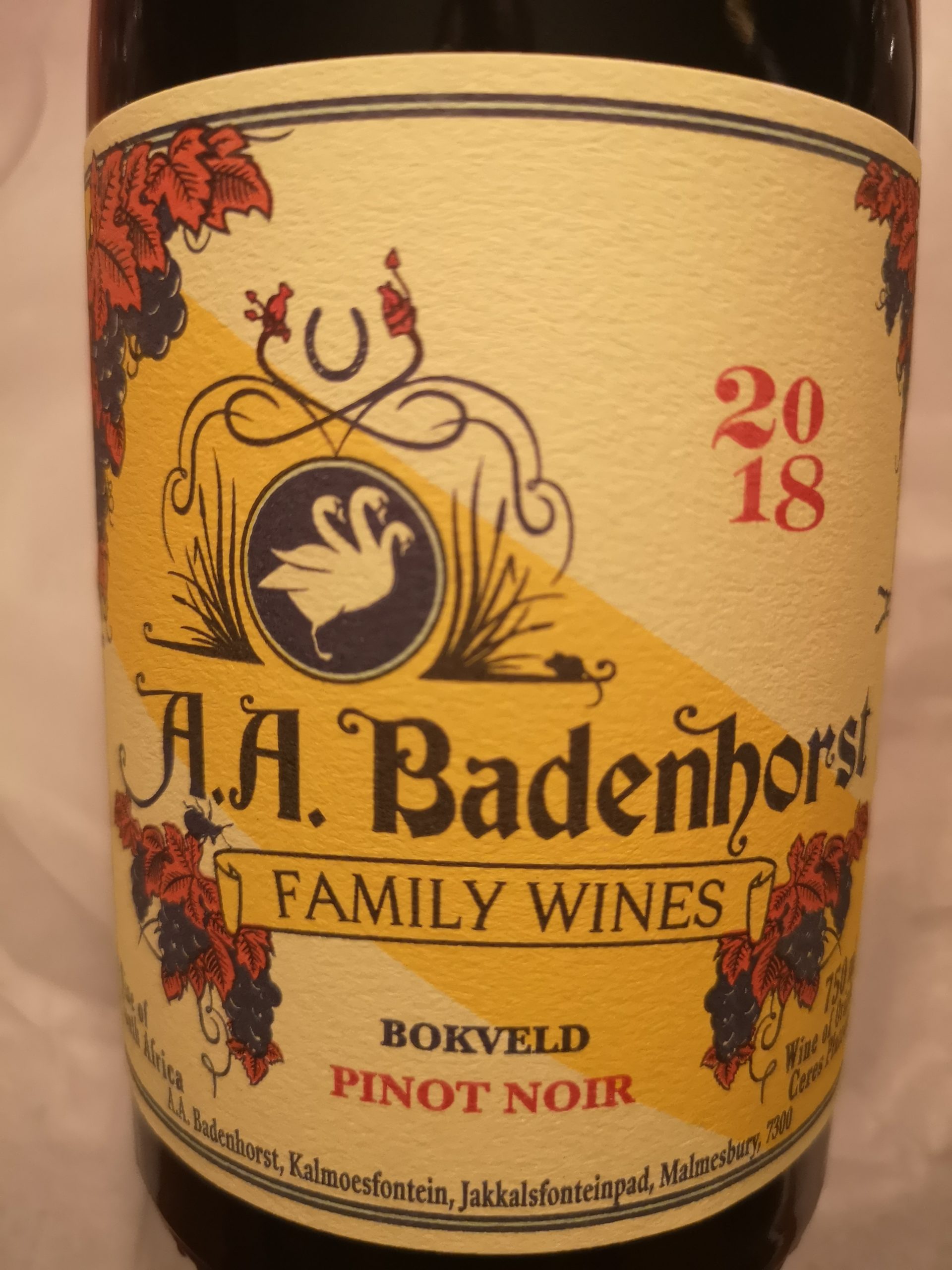 2018 Pinot Noir Bokveld | A.A. Badenhorst