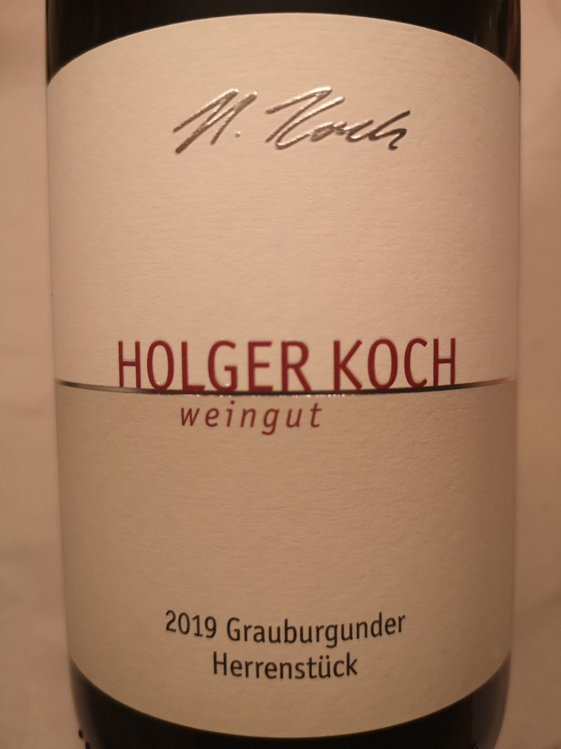 2019 Grauburgunder Herrenstück | Holger Koch
