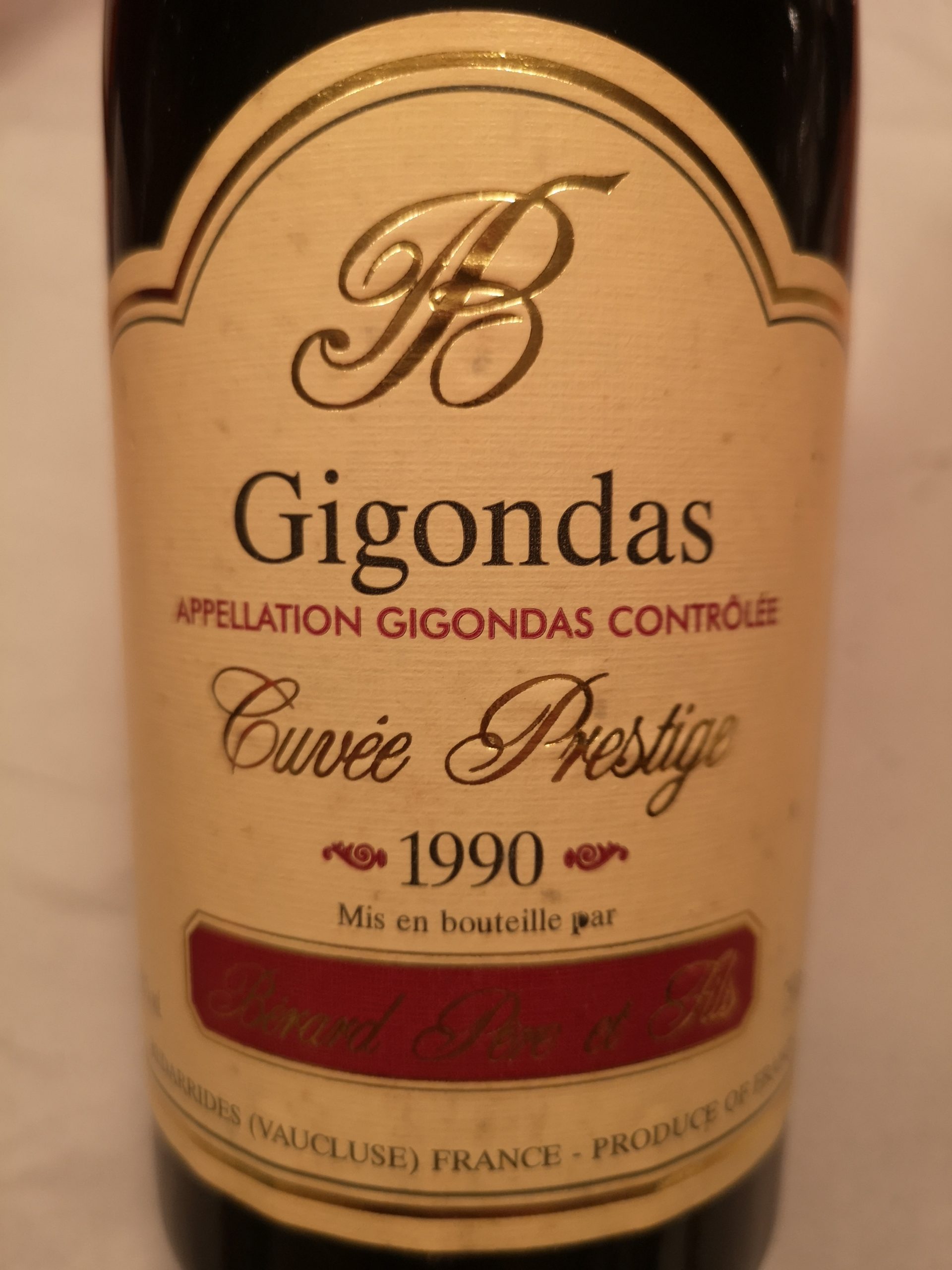 1990 Gigondas Cuvée Prestige |  Bérard Père et Fils