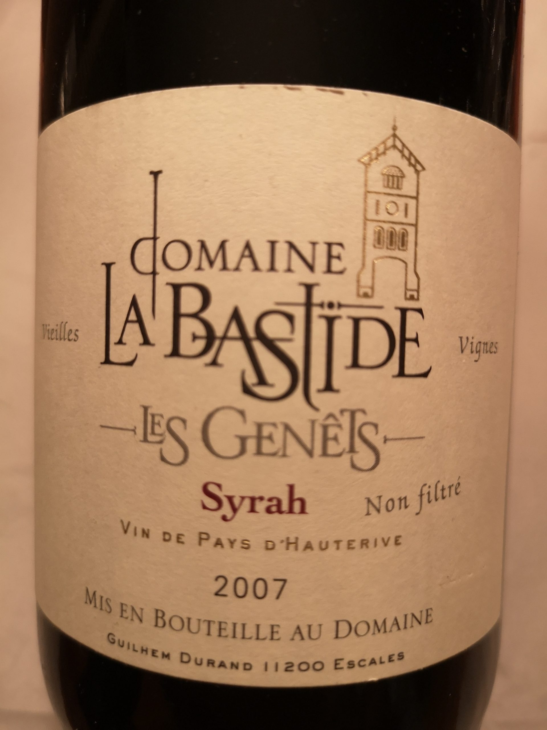 2007 Syrah Les Genêts | Domaine La Bastide