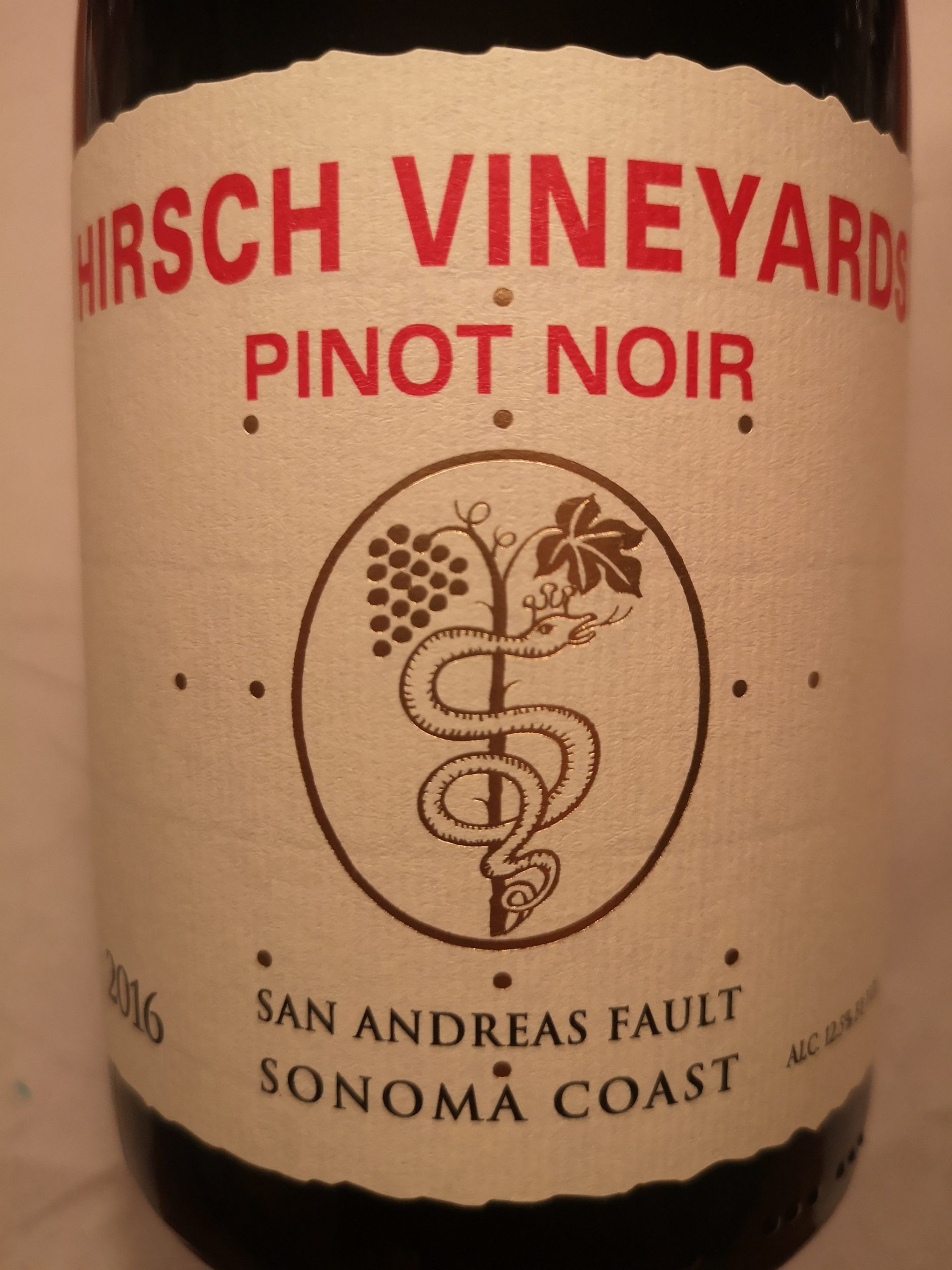 2016 Pinot Noir San Andreas Vault | Hirsch Vineyards